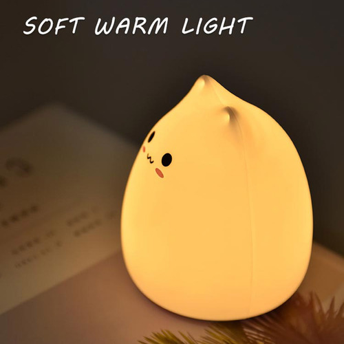 Luz Led De Silicona Con Forma De Gato Con Dibujos Animados N