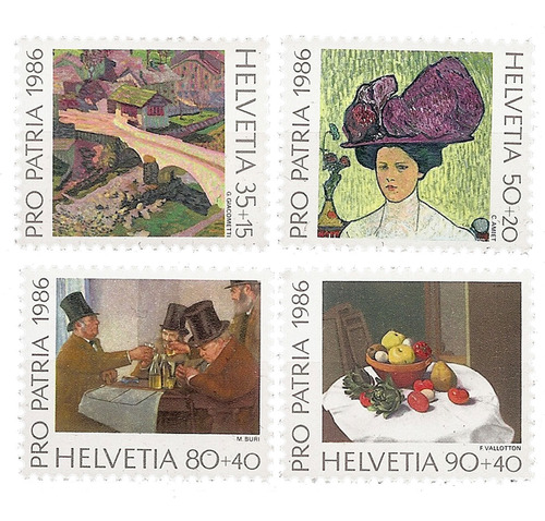 Suiza Pro Patria Serie $ Yv 1246/9 Mint Año 1986   