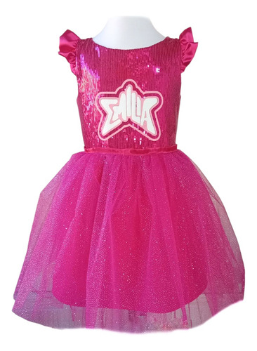 Disfraz Emilia Mernes Cantante Tutu Nena Fucsia 12