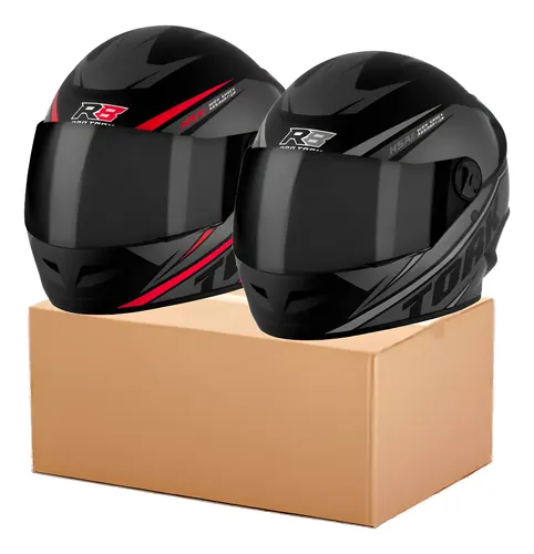 Kit Capacete Combo Casal Pro Tork R8 Masculino Feminino Nf - R$ 275,83
