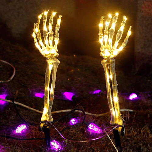 2x Luces De Estacas De Brazo De Esqueleto, Accesorios De