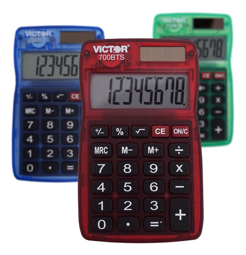 Victor 700bts - Calculadora De Bolsillo De 8 Dgitos En Vario