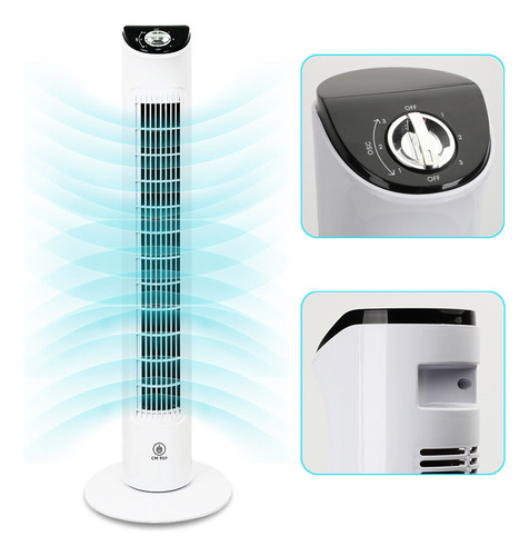 Ventilador De Torre Cm-top Oscilante Portátil Para El Hogar Color Blanco