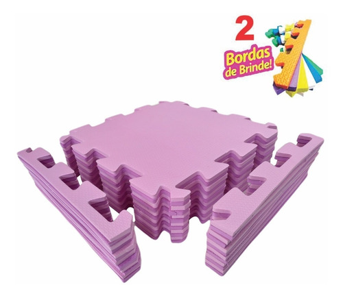 Kit 10 Tatame Tapete Eva Rosa Bebe/pink Infantil 50x50 10mm