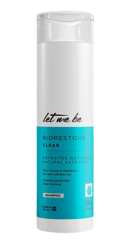 Shampoo Biorestore Clear Limpeza Profunda Let Me Be 240ml