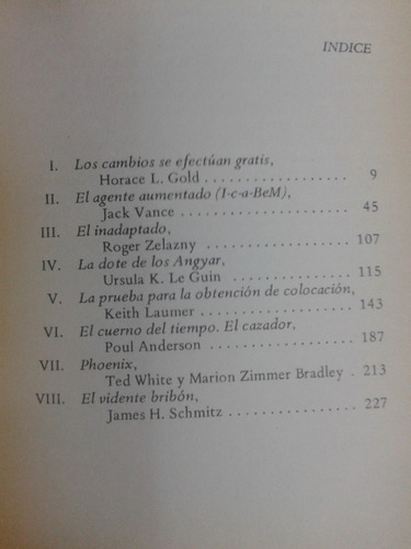 Imagen 3 de 4 de Grandes Relatos De Ciencia Ficcion * Le Guin Zelazny Vance