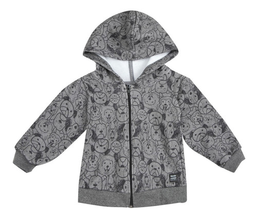 Campera De Frisa Estampada Con Capucha Bebes Nene Nena Niños