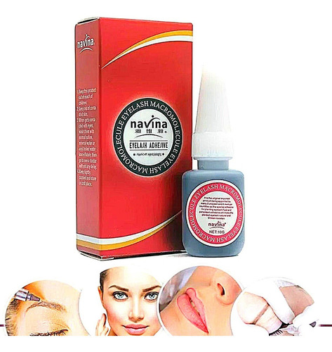 Imagem 5 de 5 de Cola Antialergica Navina Para Cilios Postiços 10ml Original