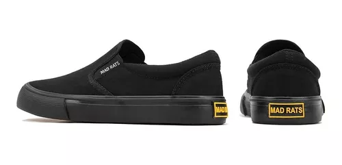 Tênis Mad Rats Slip On - Black/ Preto - Preto