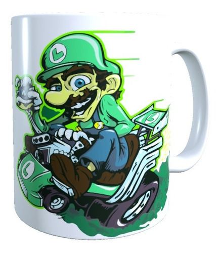 Taza - Tazón Diseño Luigi, Super Mario Kart 320cc 