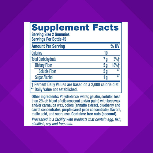 Fibra Soluble 5gr Apoyo Natural Digestión +regularidad 90uni Moras Durazno Frutilla
