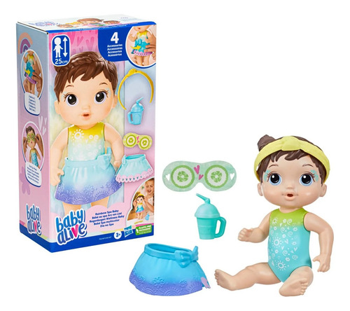 Baby Alive - Bebe Spa Multicolor Cabello Castaño