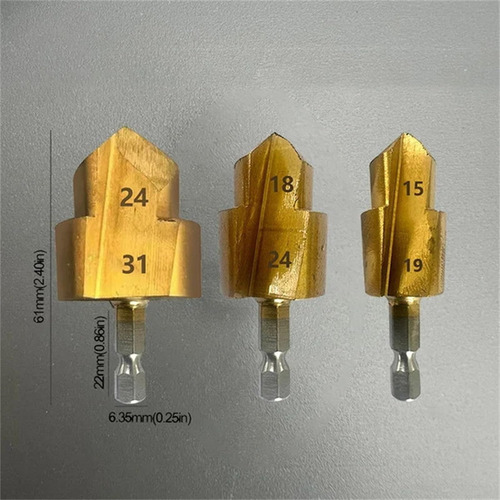 3 Pcs Bits Para Alargamento De Tubos Para Serviços Pesados