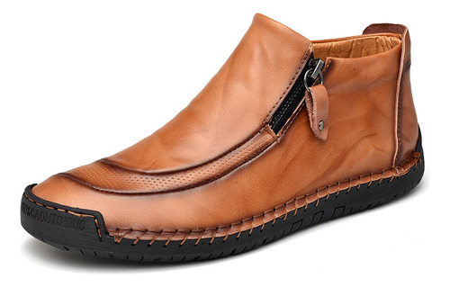 Cuero Perezoso Casual De Bean Shoes, Moderno Y Versátil, Hec