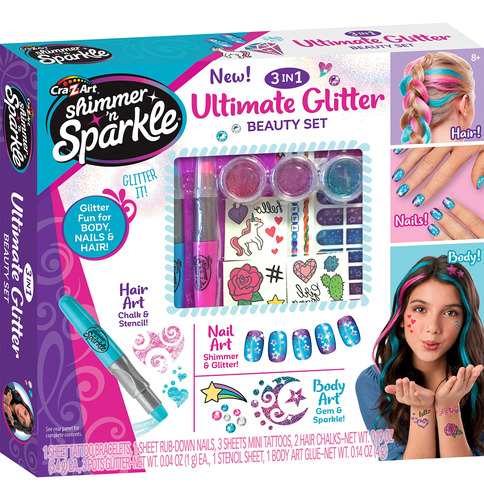 Cra-z-art N Sparkle 3 En 1 Ultimate Glitter Beauty .