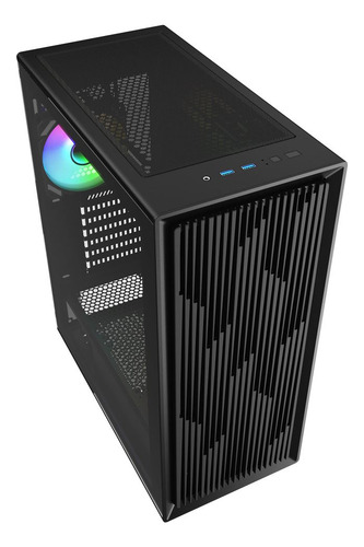 Gabinete Gamer Sharkoon Vk2 Rgb Cristal Templado Atx Usb 3.0 Color Negro