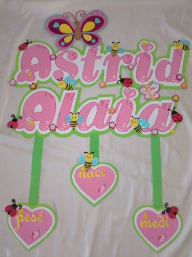 Banner Decorado En Foami Bienvenida De Niña Foami Decorado