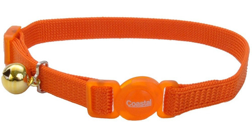 Collar Ajustable Gato Coastal Safe Cat Snag-proof Orange