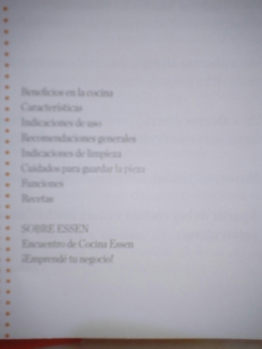 Manual De Uso Essen Y Libro De Cocina (Usado)