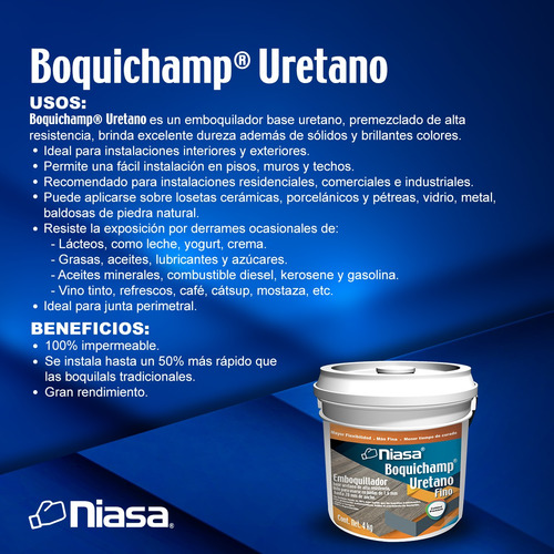 Boquilla Epoxica Boquichamp Uretano Fino Gris Cubeta