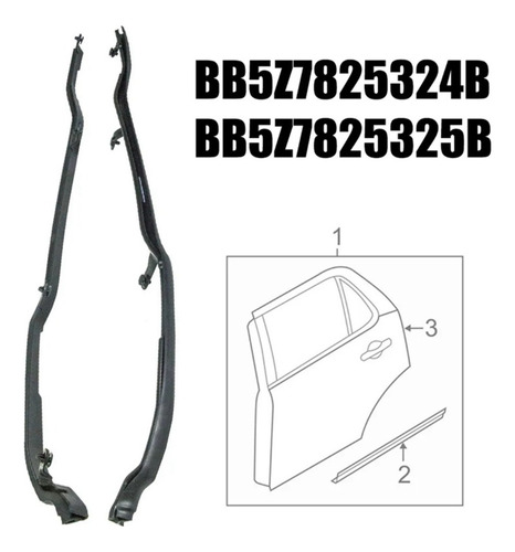 Goma Burlete Ford Explorer Puerta Trasera Izquierda 11-19