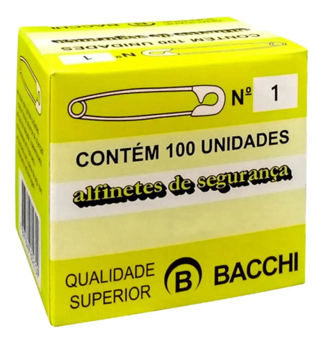 Alfinete De Segurança Presilha 36 Mm 100 Unidades N1