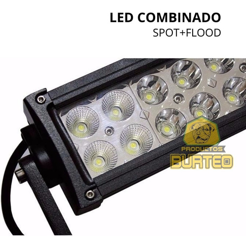 Imagen 3 de 10 de Faro Auxiliar Barra 40 Led Cree 120w Off Road Sumergible Mod.510