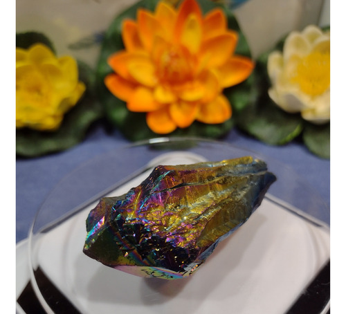 Punta Cuarzo Aura Arcoiris Calidad Única ( 35grs 7 Cm)