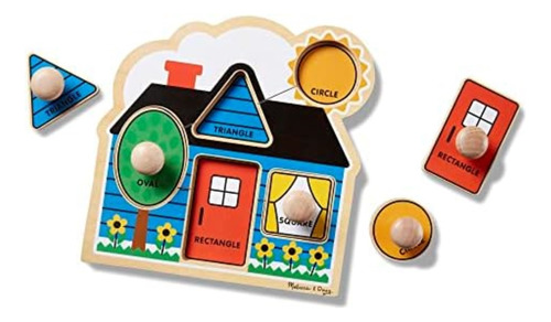 Melissa & Doug First Shapes Rompecabezas De Madera Con Peril