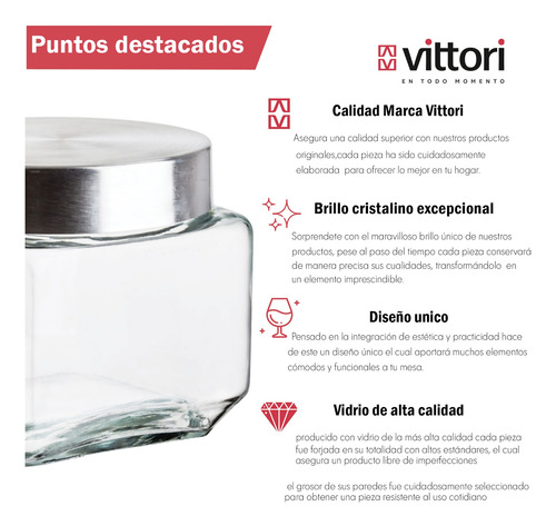 Set 2 Piezas Brocal Cuadrado C/tapa Rosca Mini 820 Ml
