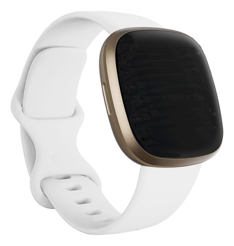 Pulseira Sport Borboleta Para Fitbit Versa 4 Fitbit Sense 2 Cor Branco