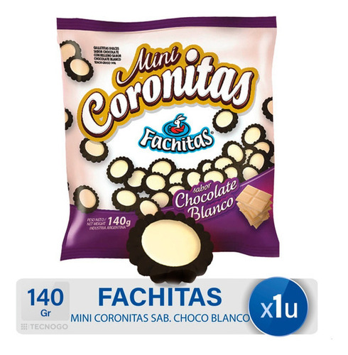 Galletitas Fachitas Mini Coronitas Chocolate Blanco