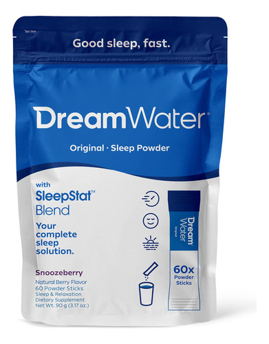 Dream Water Ayuda Para Dormir, Polvo; Gaba, Melatonina, 5-ht