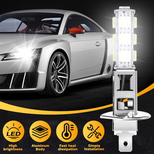 Lámpara De Luz Automática H1 Blanca, 13 Chips Led Smd 5050,