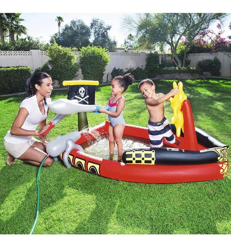 Imagen 3 de 8 de Pileta Inflable Barco Pirata 191cm Bestway Cod 53041 Bigshop