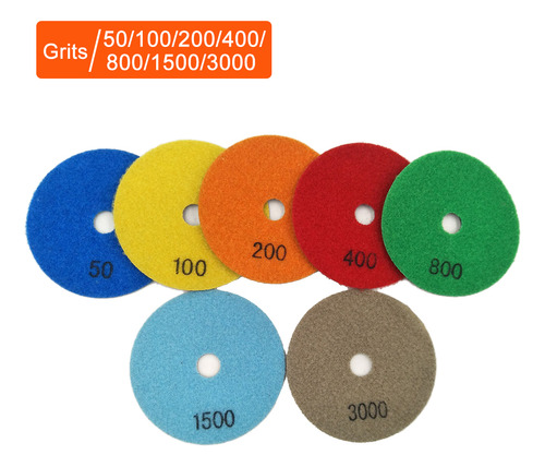 Conjunto De Almofadas De Polimento A Seco, 7 Peças De 4 Pole