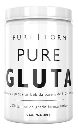 Glutamina Pure Form Pure Gluta 300 Gramos 60 Porciones Sabor Sin sabor