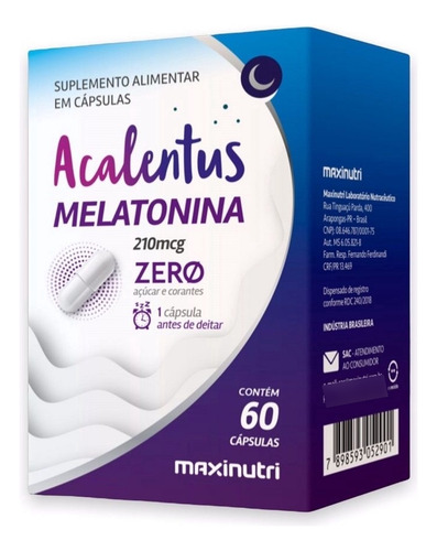 Acalentus Melatonina (60 Caps) - Padrão: Único