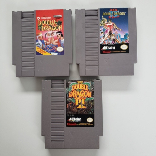 Lote Trilogia Double Dragon 1 2 3 Original Nes Nintendinho