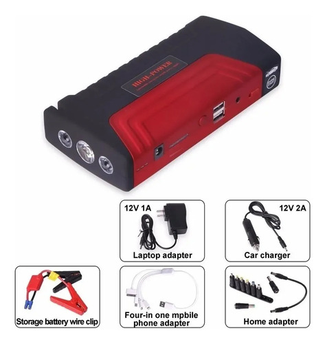 Arrancador De Batería Carro Power Bank 12v Somos Tienda