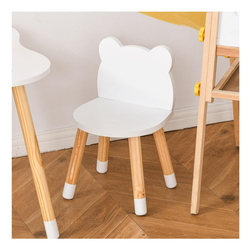 Mesa Y Silla De Niños De Madera Qaba Ideal Para Artes, Linda