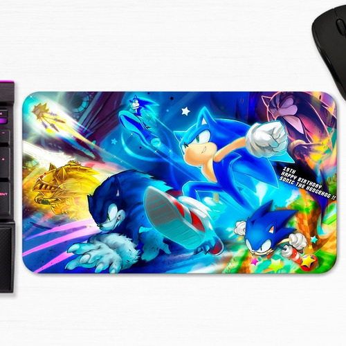 Mouse Pad Sega Sonic Videojuegos Art Gamer M