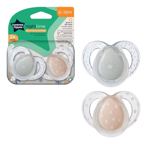 Chupetes 6-18 Meses Night Time Tommee Tippee