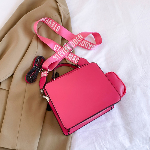 Bolso De Mano Para Mujer De Color Liso Tipo Bandolera De Pu
