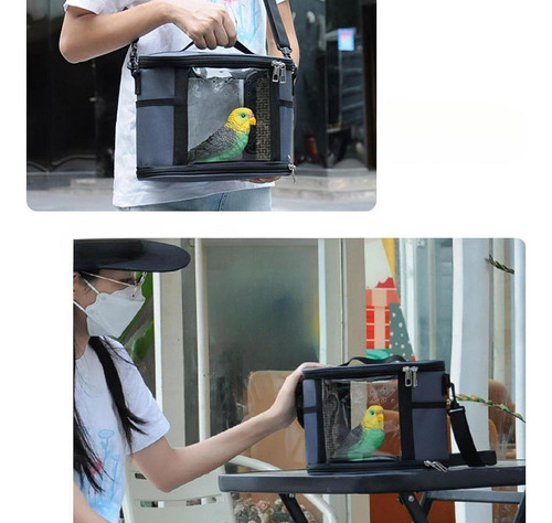 Bolsa De Pájaros Bolsos Para Mascotas Suministro De Gris L