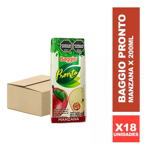 Jugos Baggio 200ml X18 U - En Sabor Manzana