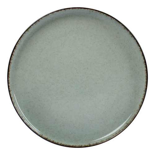 Plato Postre 19cm Contemporáneo Verde Claro Borde Envejecido Verde Claro Borde Envejecido