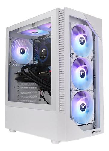 Caja Atx Thermaltake View 200 Tg Argb (blanco)