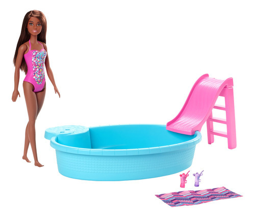Boneca Barbie Festa Na Piscina Glam Com Acessórios Mattel