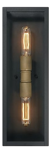 Lámpara Minimalista De Metal Y Vidrio Para Exteriores